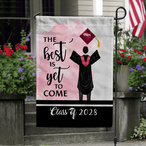 GeckoCustom The Best Is Yet To Come Class Of - Boy Version Flag, Senior Gift, Graduation Day HN590 HA75 891886