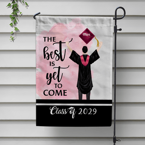 GeckoCustom The Best Is Yet To Come Class Of - Boy Version Flag, Senior Gift, Graduation Day HN590 HA75 891886