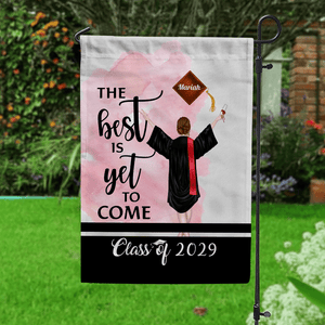 GeckoCustom The Best Is Yet To Come Garden Flag Class of - Girl Version, Senior Gift, Graduation Day HN590 HA75 891882