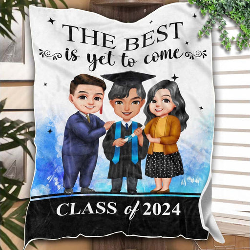 GeckoCustom The Best Is Yet To Come Graduation Blanket, Gift For Graduation Daughter HN590