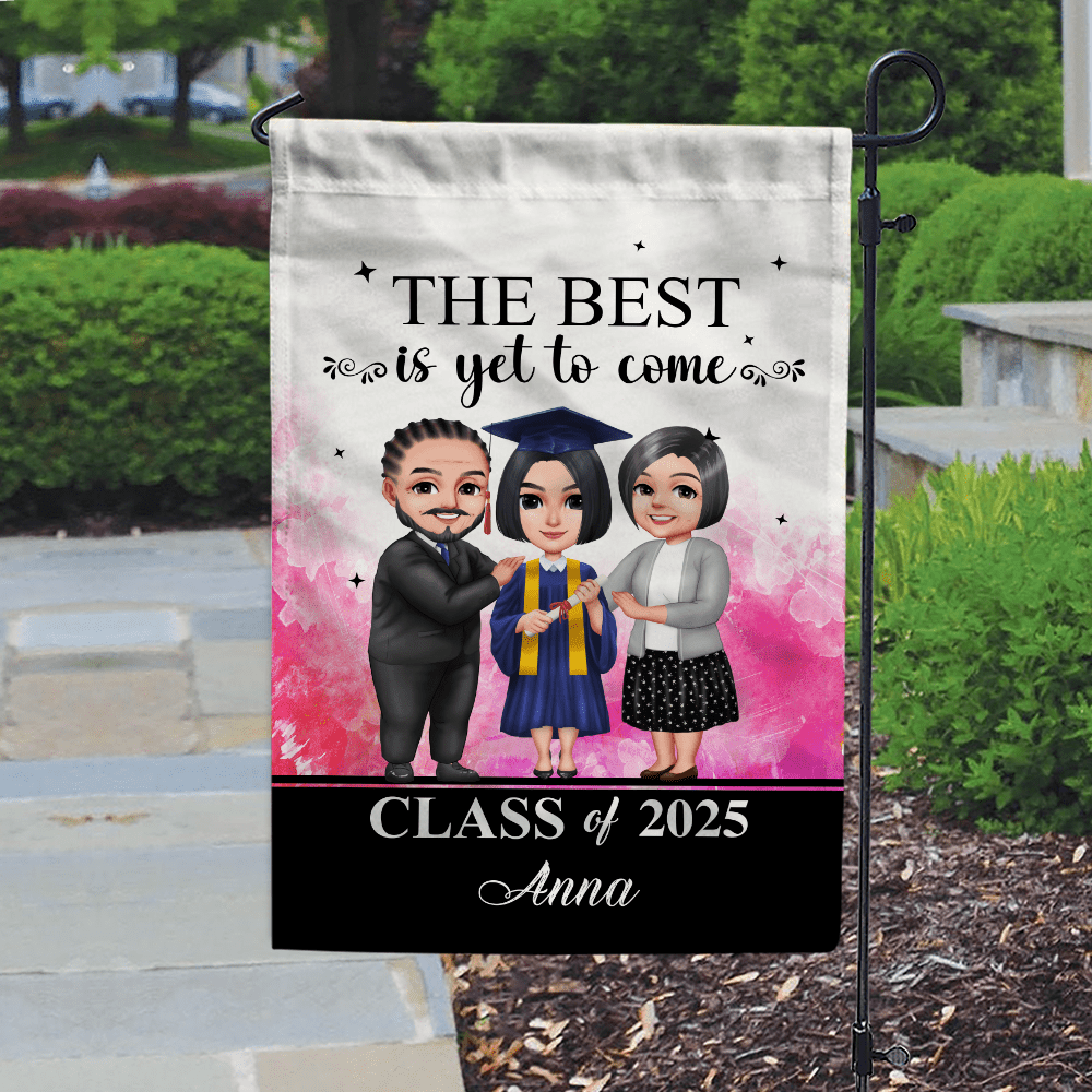 GeckoCustom The Best Is Yet To Come Graduation Garden Flag HN590