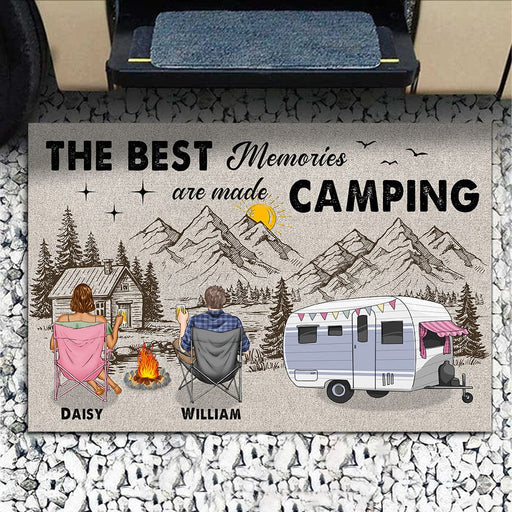 GeckoCustom The Best Memories Is Made Camping Doormat K228 889635