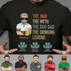 GeckoCustom The Dog Dad The Drinking Legend Personalized Custom Dog Dad Shirt C328