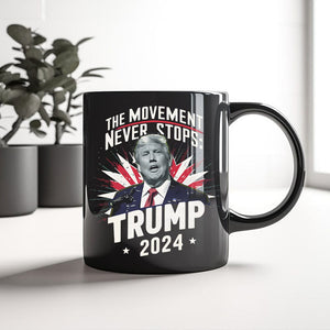 GeckoCustom The Moment Never Stop 2024 Personalized Gift Black Mug HA75 890862