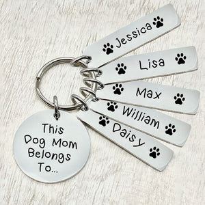 GeckoCustom This Human Belongs To Pet Keychain Personalized Gift TA29 890545