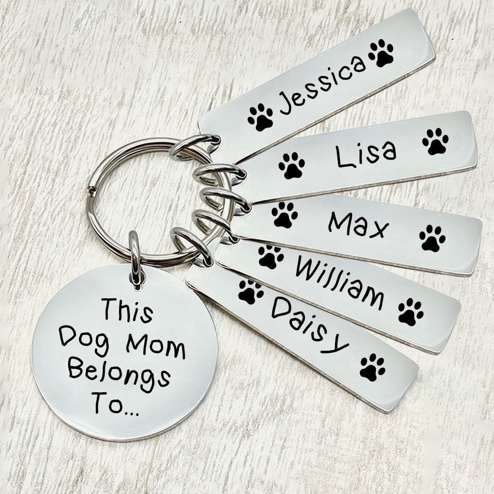 GeckoCustom This Human Belongs To Pet Keychain Personalized Gift TA29 890545