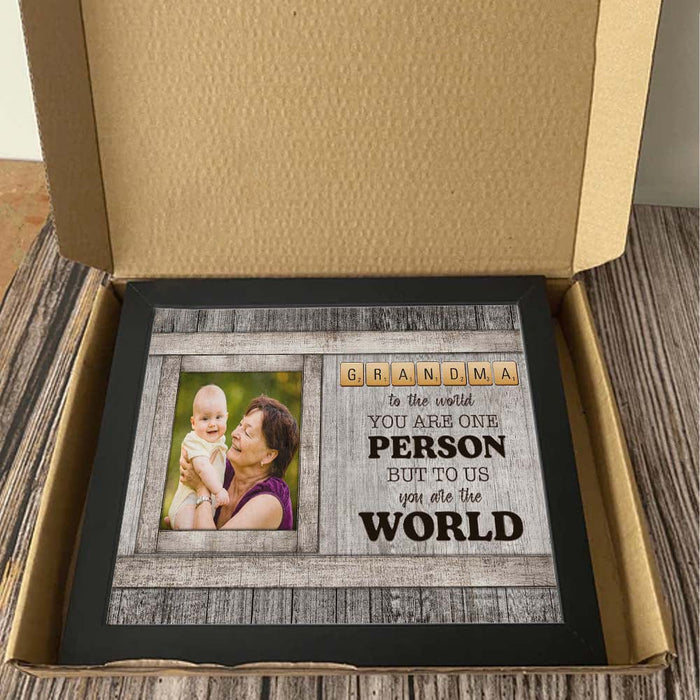 GeckoCustom To Us You Are The World Family Picture Frame Upload Photo, HN590 10"x8"