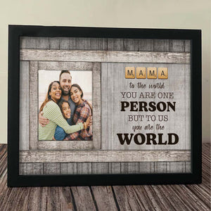 GeckoCustom To Us You Are The World Family Picture Frame Upload Photo, HN590 10"x8"