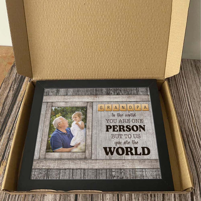 GeckoCustom To Us You Are The World Family Picture Frame Upload Photo, HN590 10"x8"