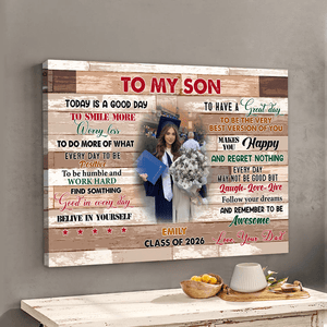 GeckoCustom Today Is A Good Day Graduation Canvas, Graduation Gift HN590