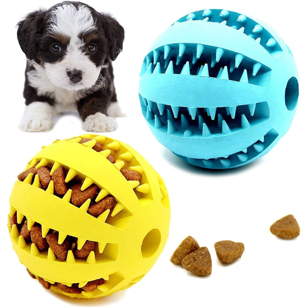 3-Pack Puppy Squeaky Dumbbell Dog Toys - Chew & Molar Cleaning Teeth Interactive