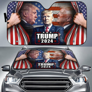 GeckoCustom Trump 2024 Car Sunshade N369 891323