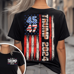 GeckoCustom Trump 2024 Flag Front And Back Shirt N304 HA75 890878