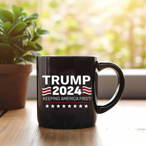 GeckoCustom Trump 2024 Keeping America First Black Mug HO82 890900