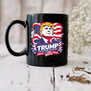 GeckoCustom Trump 2024 - The Patriot's Choice Personalized Gift Black Mug HA75 890894