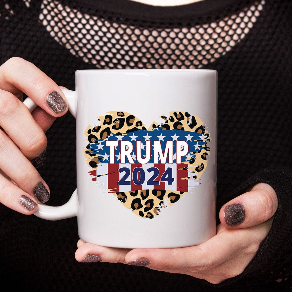 GeckoCustom Trump 2024 With Leopard Heart Mug HO82 890786