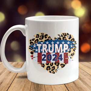 GeckoCustom Trump 2024 With Leopard Heart Mug HO82 890786