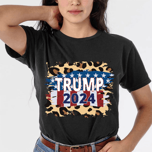 GeckoCustom Trump 2024 With Leopard Pattern Shirt HO82 890856