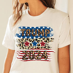 GeckoCustom Trump 2024 With Leopard Pattern Shirt HO82 890856