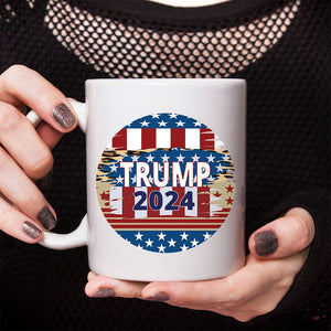 GeckoCustom Trump 2024 With Leopard Round Shape Mug HO82 890788