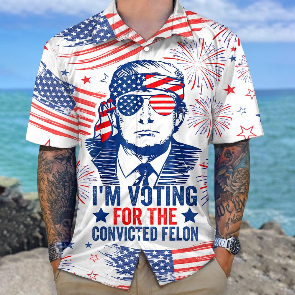 GeckoCustom Trump I'm Voting For The Convicted Felon 2024 Hawaiian Shirt DM01 891157