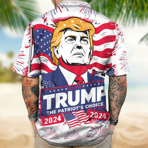GeckoCustom Trump The Patriot's Choice 2024 Hawaiian Shirt 891191