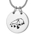 GeckoCustom Unisex Stainless Steel Pet,Dog/Cat Jewelry Paw Print Cremation Jewelry Ashes Holder Pet Memorial Urn Necklace For Memory 2 / Non-Engraving