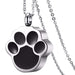 GeckoCustom Unisex Stainless Steel Pet,Dog/Cat Jewelry Paw Print Cremation Jewelry Ashes Holder Pet Memorial Urn Necklace For Memory