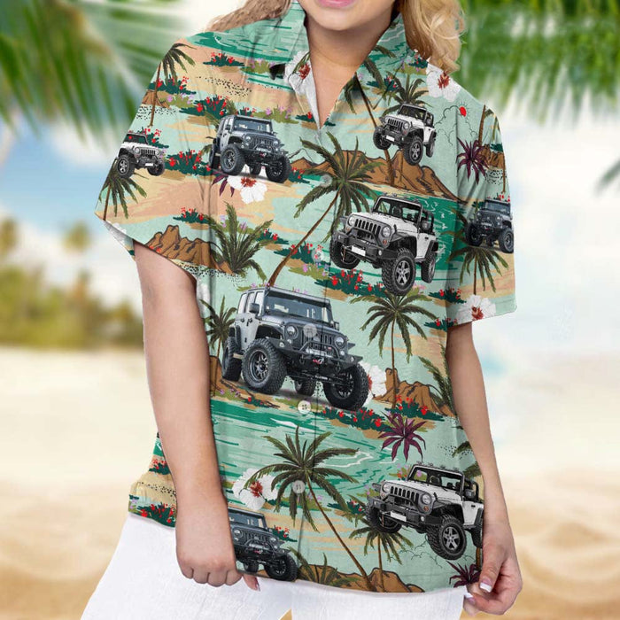 GeckoCustom Upload Car Photo Women's Hawaiian Shirt, N304 888423