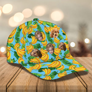 GeckoCustom Upload Dog Cat Family Photo With Pattern Classic Cap DM01 891121 Polyester