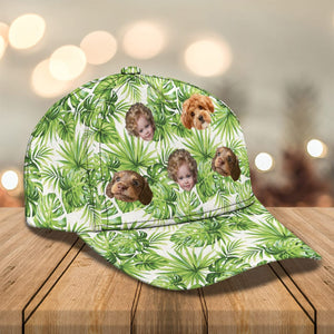 GeckoCustom Upload Dog Cat Family Photo With Pattern Classic Cap DM01 891121 Polyester