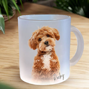 GeckoCustom Upload Dog Cat Image For Dog Cat Lovers Frosted Mug HO82 891130