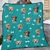 GeckoCustom Upload Dog Photo Dog Quilt Blanket T368 HN590