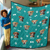 GeckoCustom Upload Dog Photo Dog Quilt Blanket T368 HN590