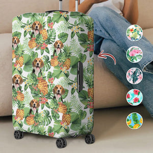 GeckoCustom Upload Dog Photo With Pattern Luggage Cover TA29 889426