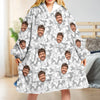 GeckoCustom Upload Face Photo With Camouflage Pattern Hoodie Blanket N304 889364