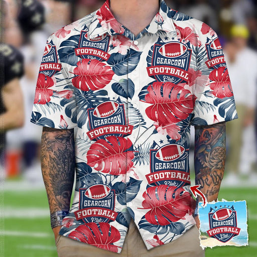 GeckoCustom Upload Favorite Team Logo Photo Football Hawaiian Shirt K228 888478