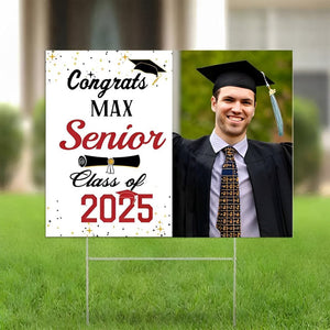 GeckoCustom Upload Image Yard Sign Graduation Day 2025, HN590 895080