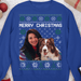 GeckoCustom Upload Photo Christmas Ugly Dog Cat Sweatshirt Hoodie 889819 Unisex T Shirt / Black / S