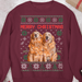 GeckoCustom Upload Photo Christmas Ugly Dog Cat Sweatshirt Hoodie 889819 Sweatshirt / S Black / S