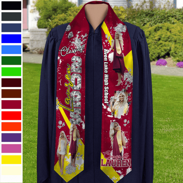 Upload Photo Class Of 2025 Congratulations Graduation Gift Stoles N369 ...