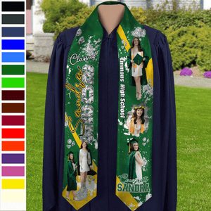 GeckoCustom Upload Photo Class Of 2025 Congratulations Graduation Gift Stoles N369 890186