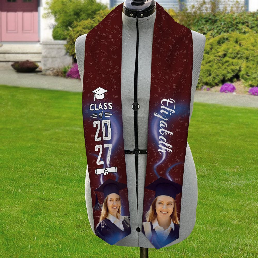 GeckoCustom Upload Photo Graduation Gift Stoles N304 6799 895068 6x72 inch