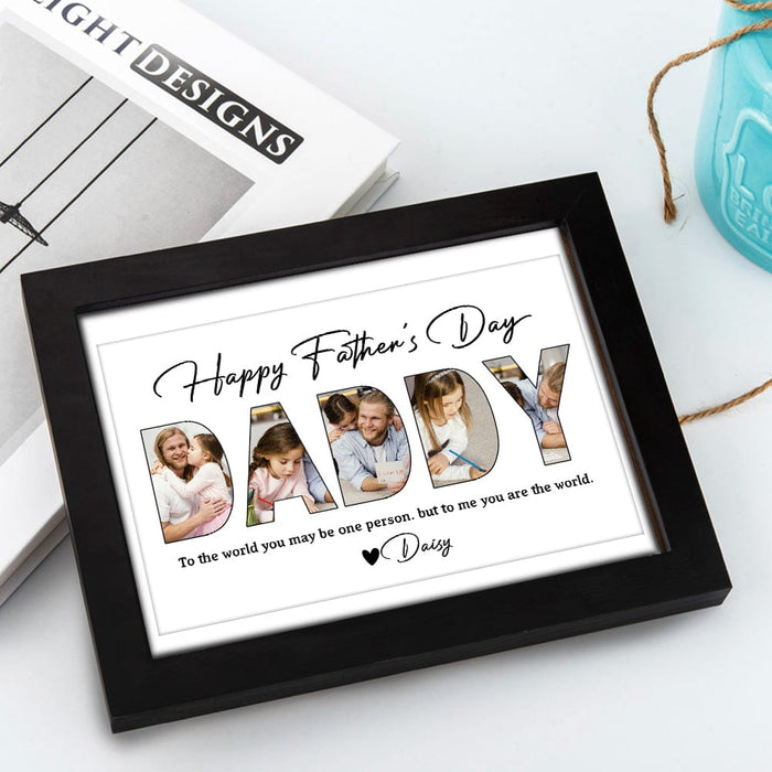 GeckoCustom Upload Photo Happy Father's Day, Family Picture Frame DA19 889061 10"x8"