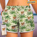 GeckoCustom Upload Photo I Like Cats And Weed Women's Beach Short N304 889304