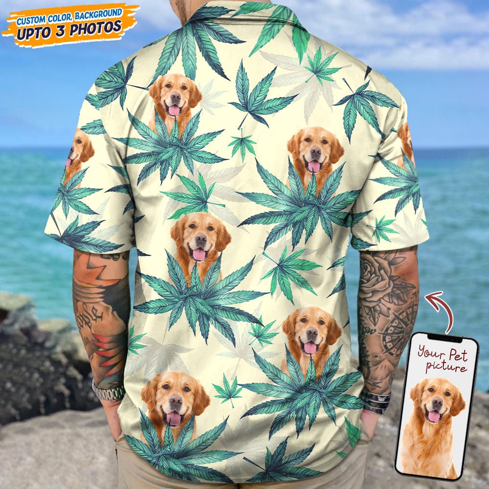GeckoCustom Upload Photo I Like Dogs And Weed Hawaii Shirt N304 889282