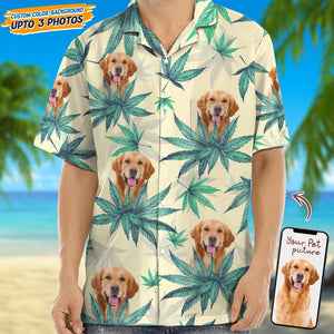 GeckoCustom Upload Photo I Like Dogs And Weed Hawaii Shirt N304 889282