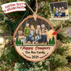 GeckoCustom Upload photo Ormanet For Campers, Christmas Wood Slice Ornament, HN590 ONE SIDE / 3.2 - 3.5 in / 1 Piece