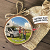 GeckoCustom Upload photo Ornament Camping Ornament Christmas Wood Slice Ornament, HN590