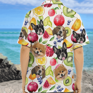 GeckoCustom Upload Photo Summer Tropical Fruit Hawaiian Shirt DM01 891115